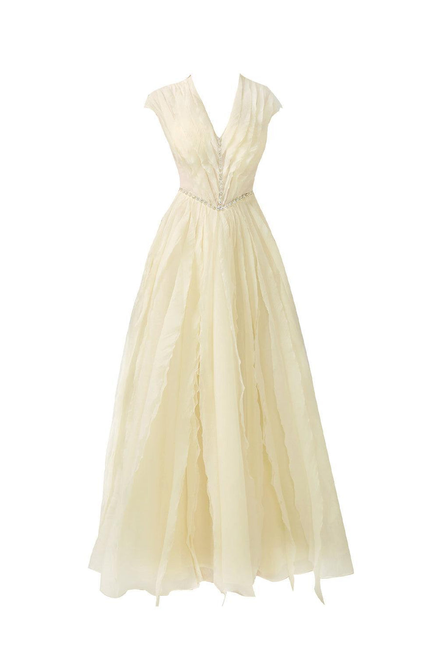 Hadassah Ball Gown V-Neck Organza Floor Length Dress 1