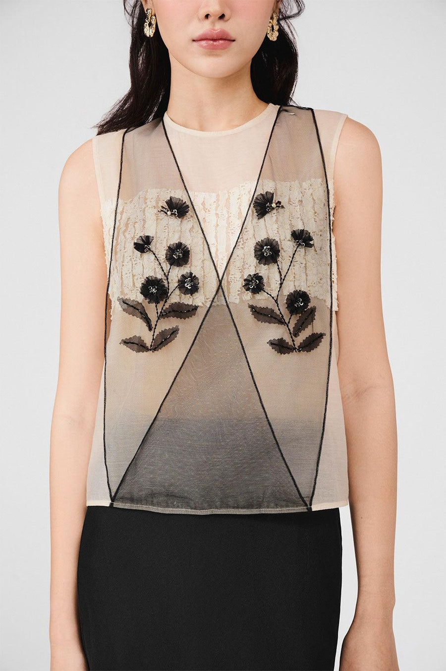 Harmony Crossover Layered Organza Top 2