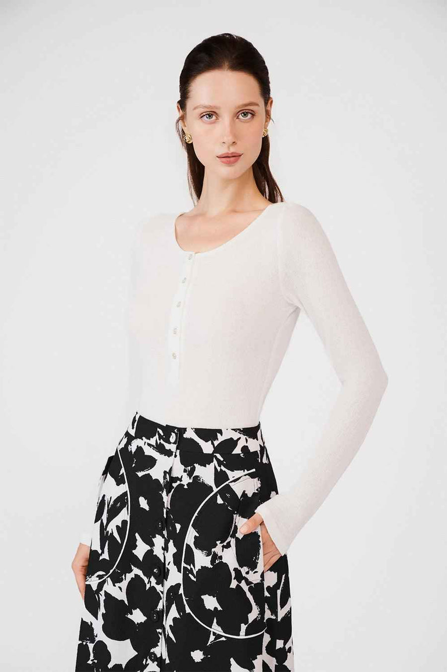 Harper Bodycon Long Sleeved Knit Top