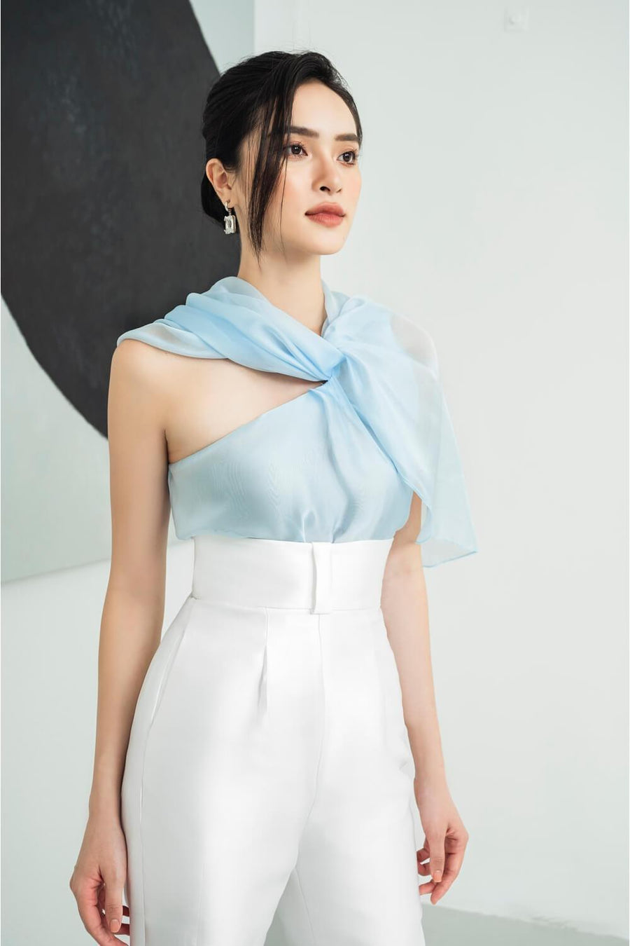 Haven Asymmetric Sleeves Top Blouse Larmes