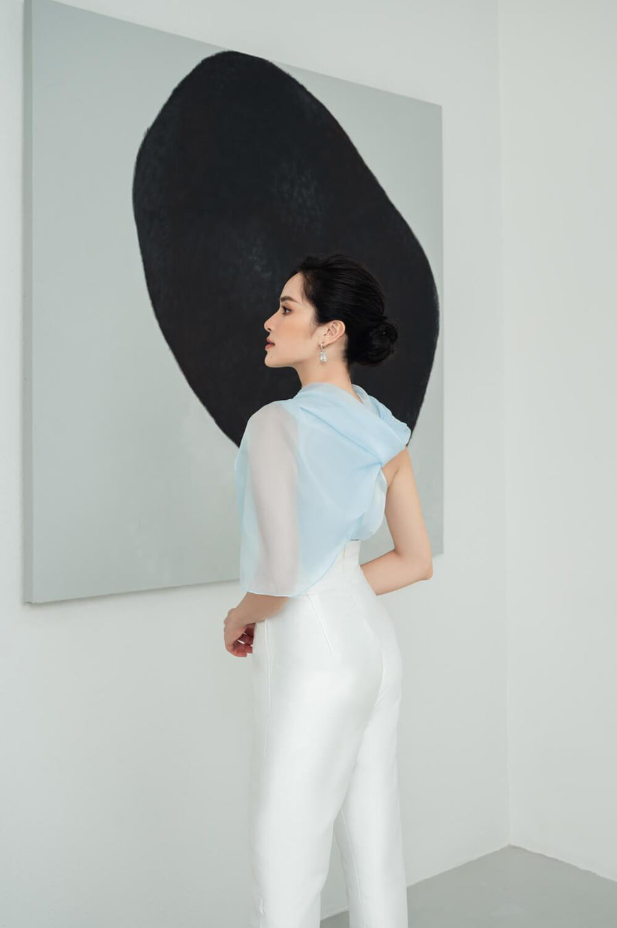 Haven Asymmetric Sleeves Top Blouse Larmes