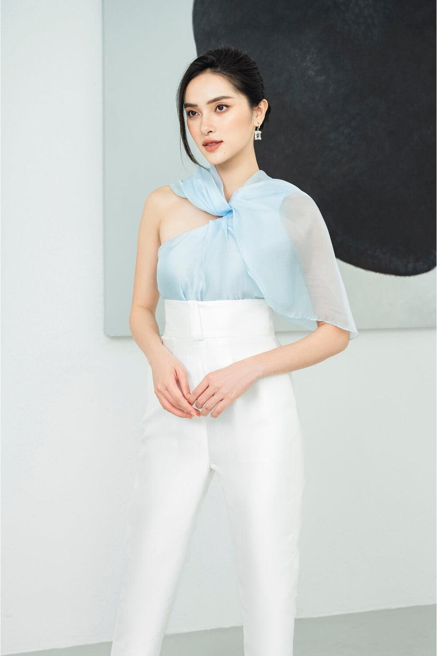 Haven Asymmetric Sleeves Top Blouse Larmes