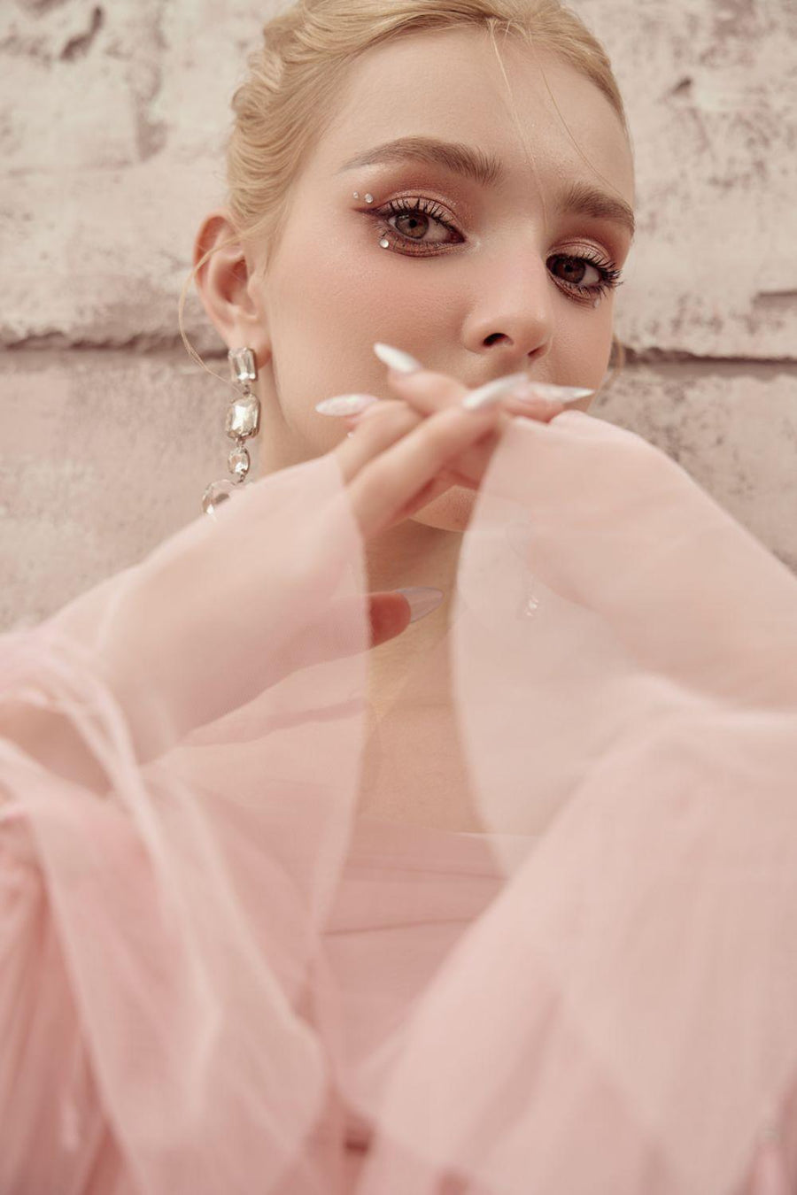 Hebe Slit Off-Shoulder Tulle Floor Length Dress Maxi Dress Calista de Minh Thanh