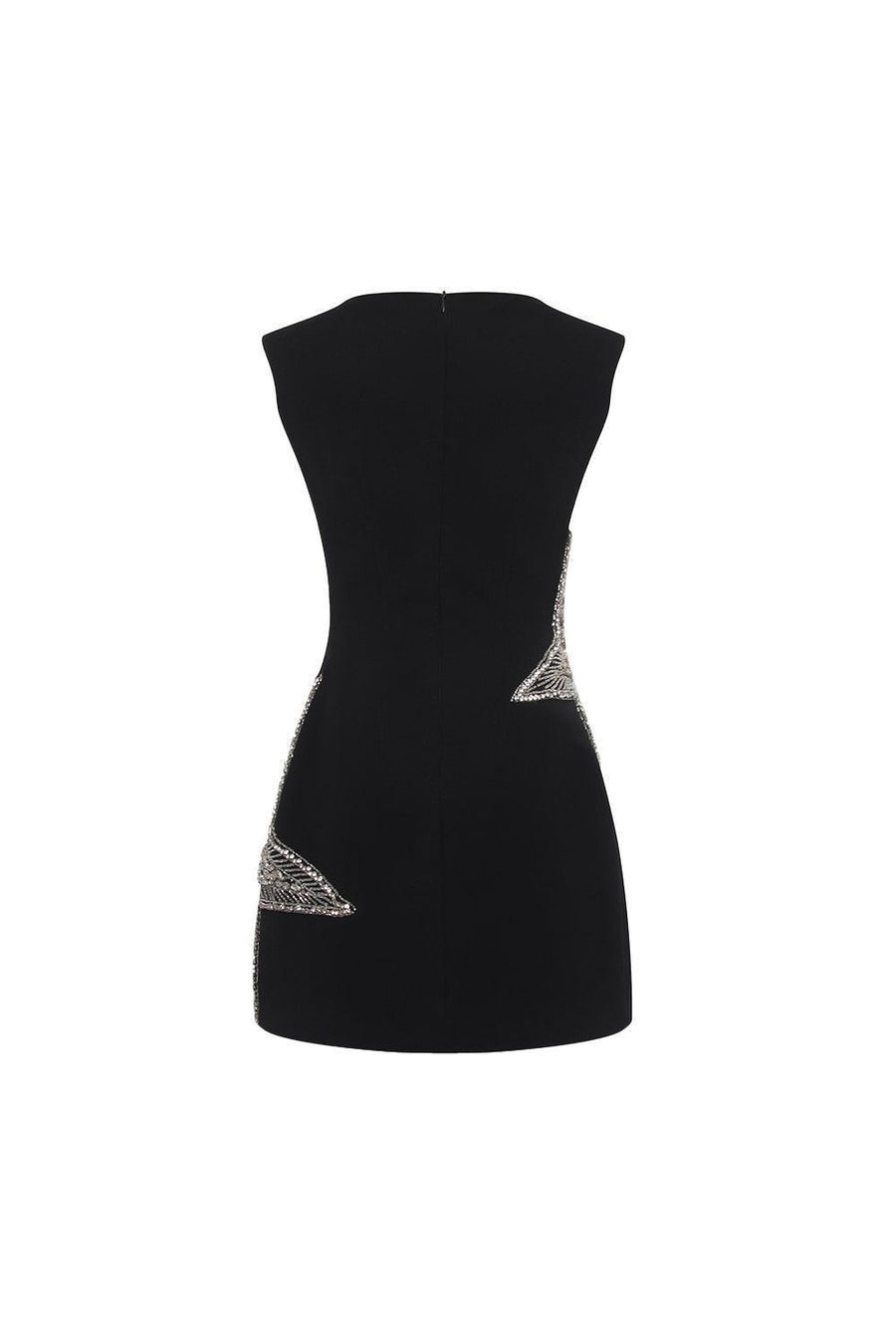 Hibiscus Bodycon Boat Neck Crepe Mini Dress Mini Dress CEM