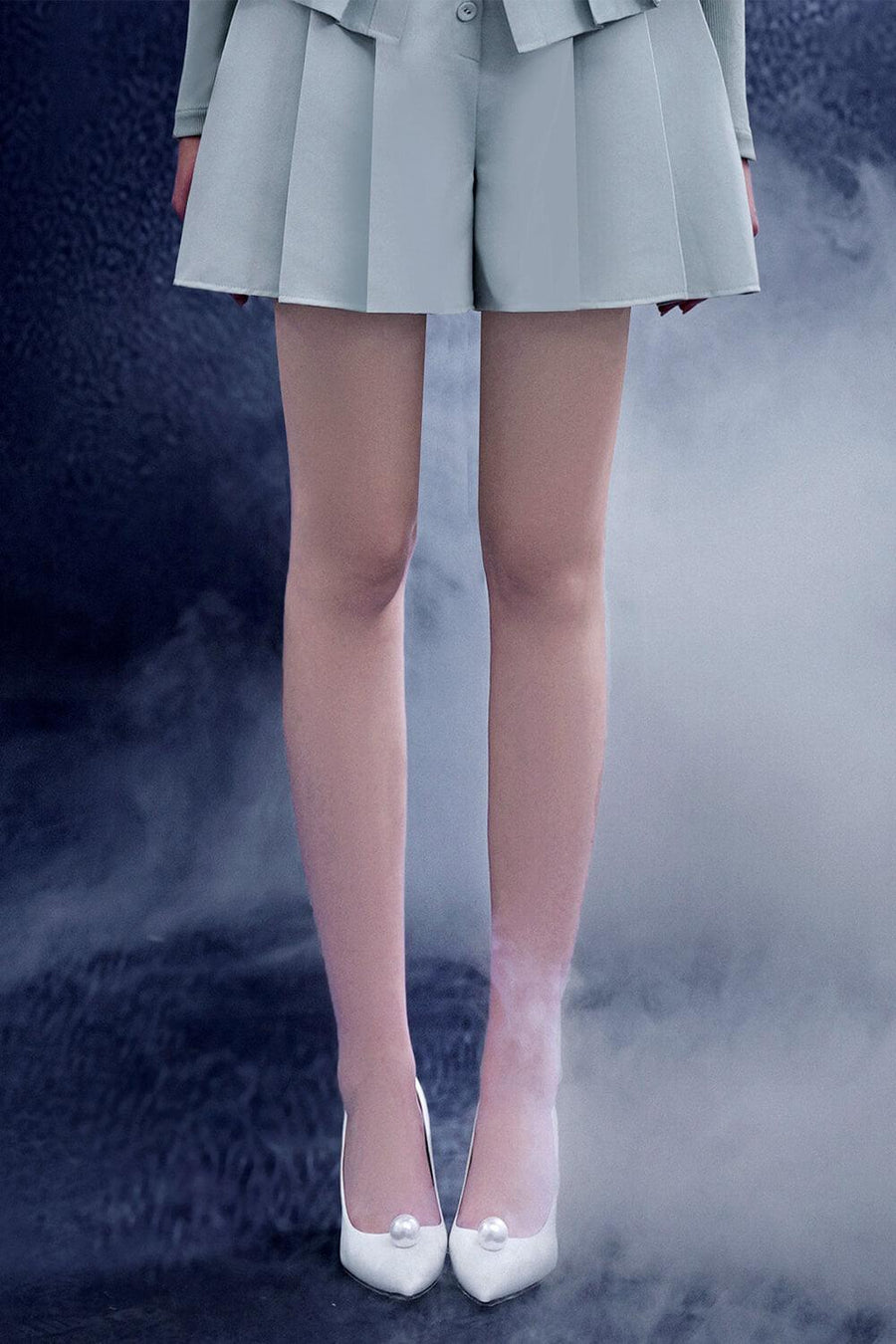 Intrigue A-line Pleated Taffeta Mini Set 5