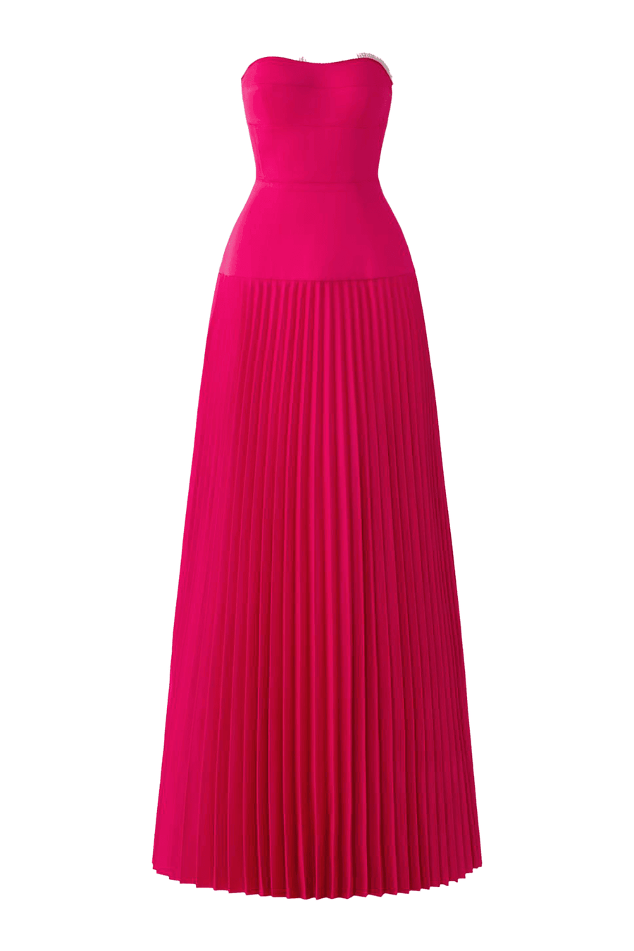Iris Pleated Sweetheart Neck Taffeta Floor Length Dress 4