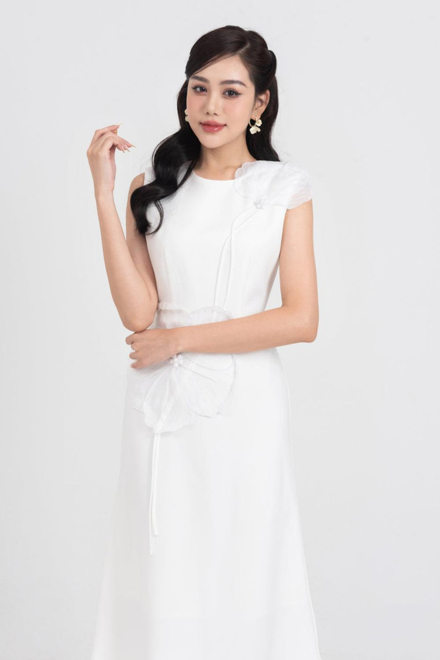 Iris Sheath Sleeveless Polycotton Midi Dress Midi Dress IVY moda