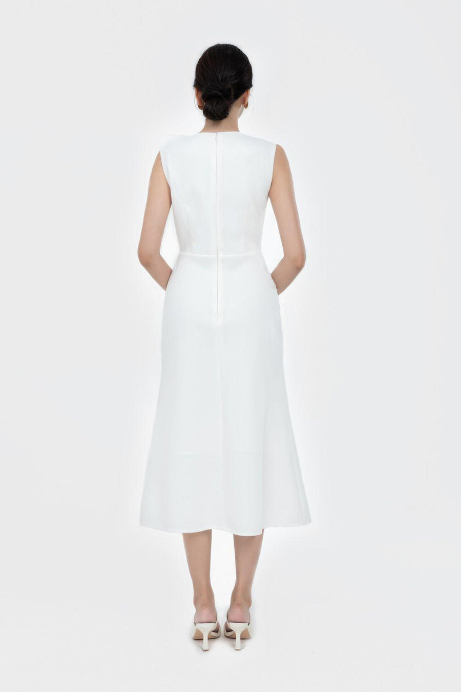 Iris Sheath Sleeveless Polycotton Midi Dress Midi Dress IVY moda