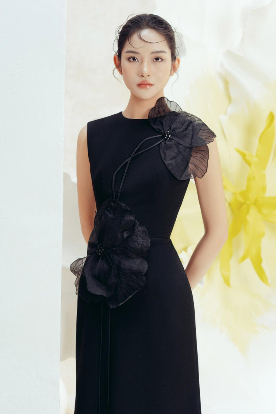 Iris Sheath Sleeveless Polycotton Midi Dress Midi Dress IVY moda