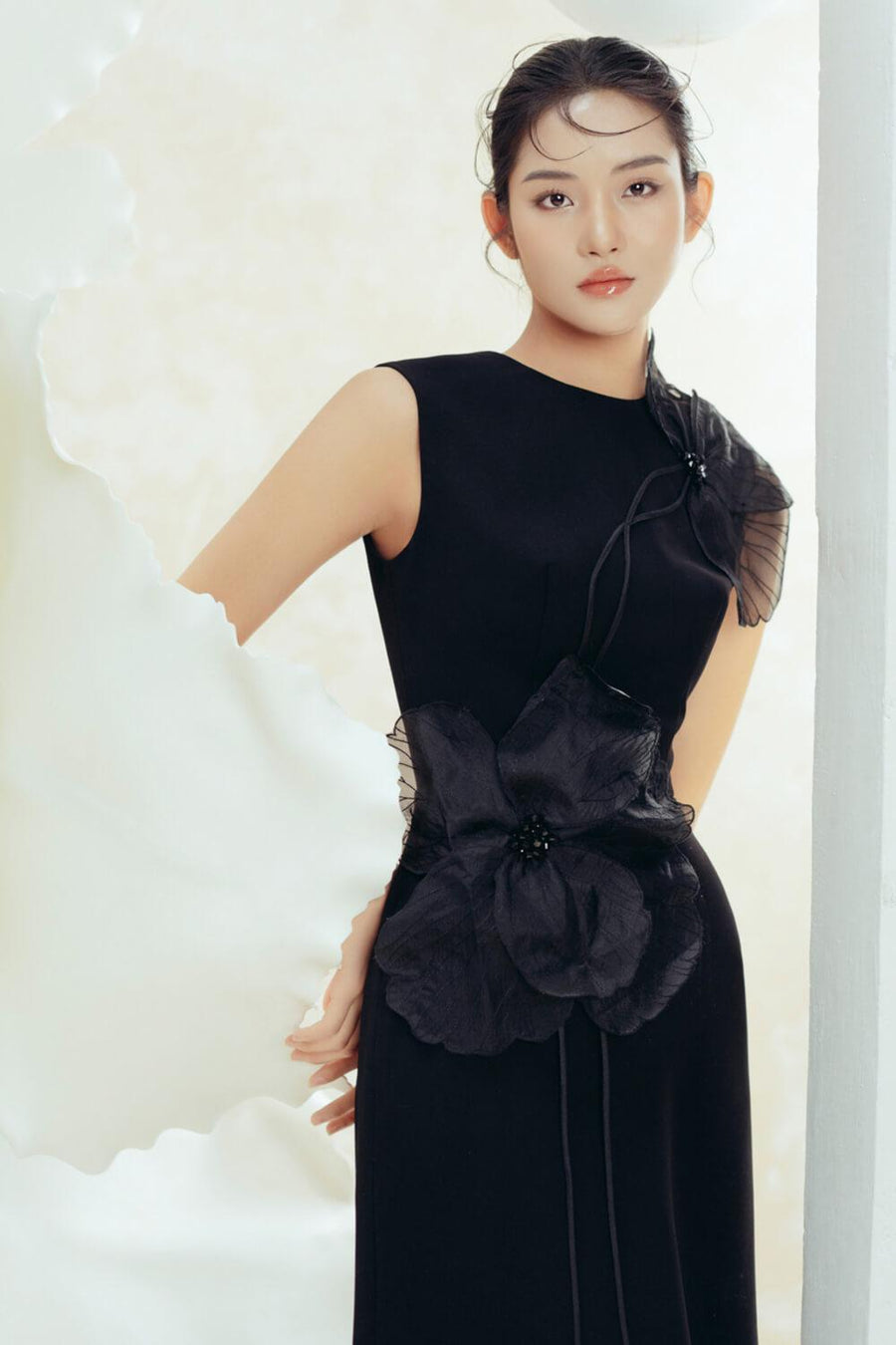 Iris Sheath Sleeveless Polycotton Midi Dress Midi Dress IVY moda