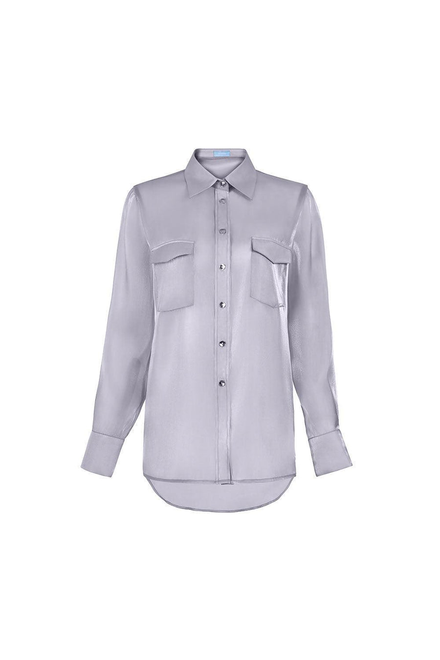 Iris Straight Cuff Sleeved Organza Shirt 1