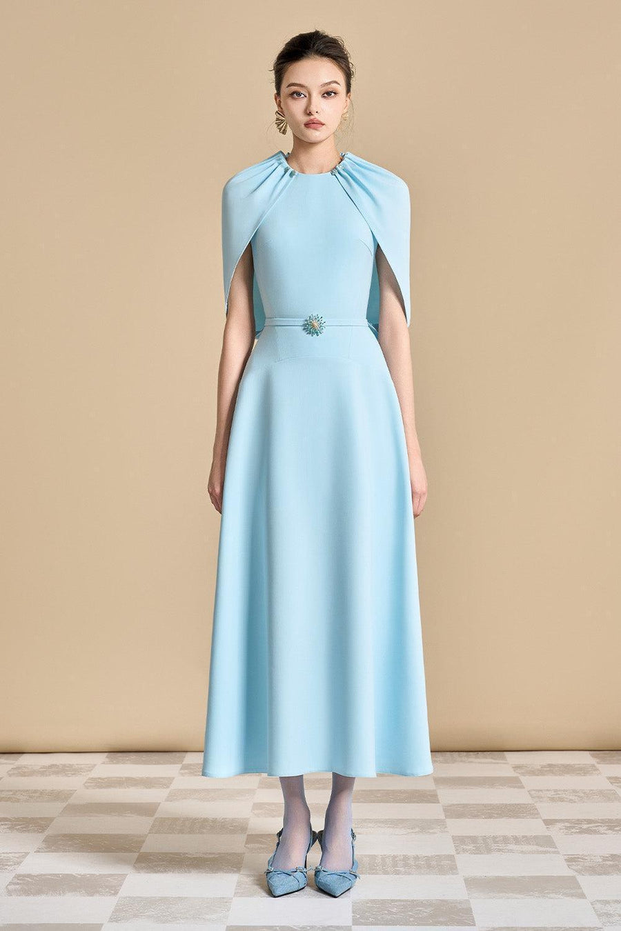 Irissy A-line Round Neck Polyester Ankle Length Dress Maxi Dress Maison des Copains