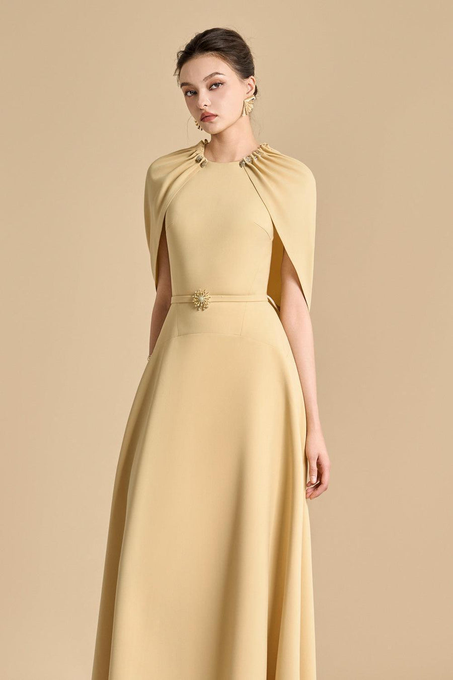 Irissy A-line Round Neck Polyester Ankle Length Dress Maxi Dress Maison des Copains