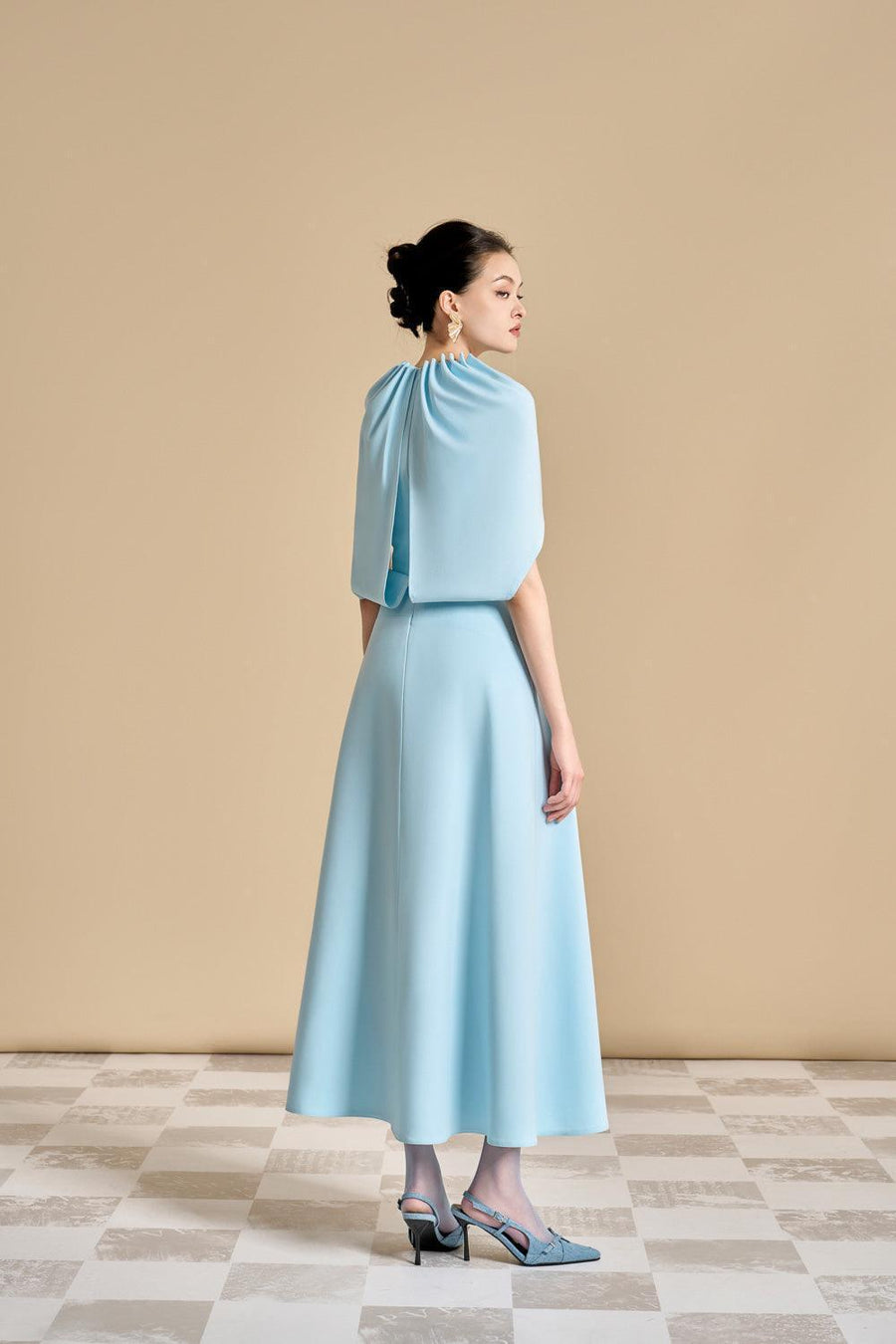Irissy A-line Round Neck Polyester Ankle Length Dress Maxi Dress Maison des Copains