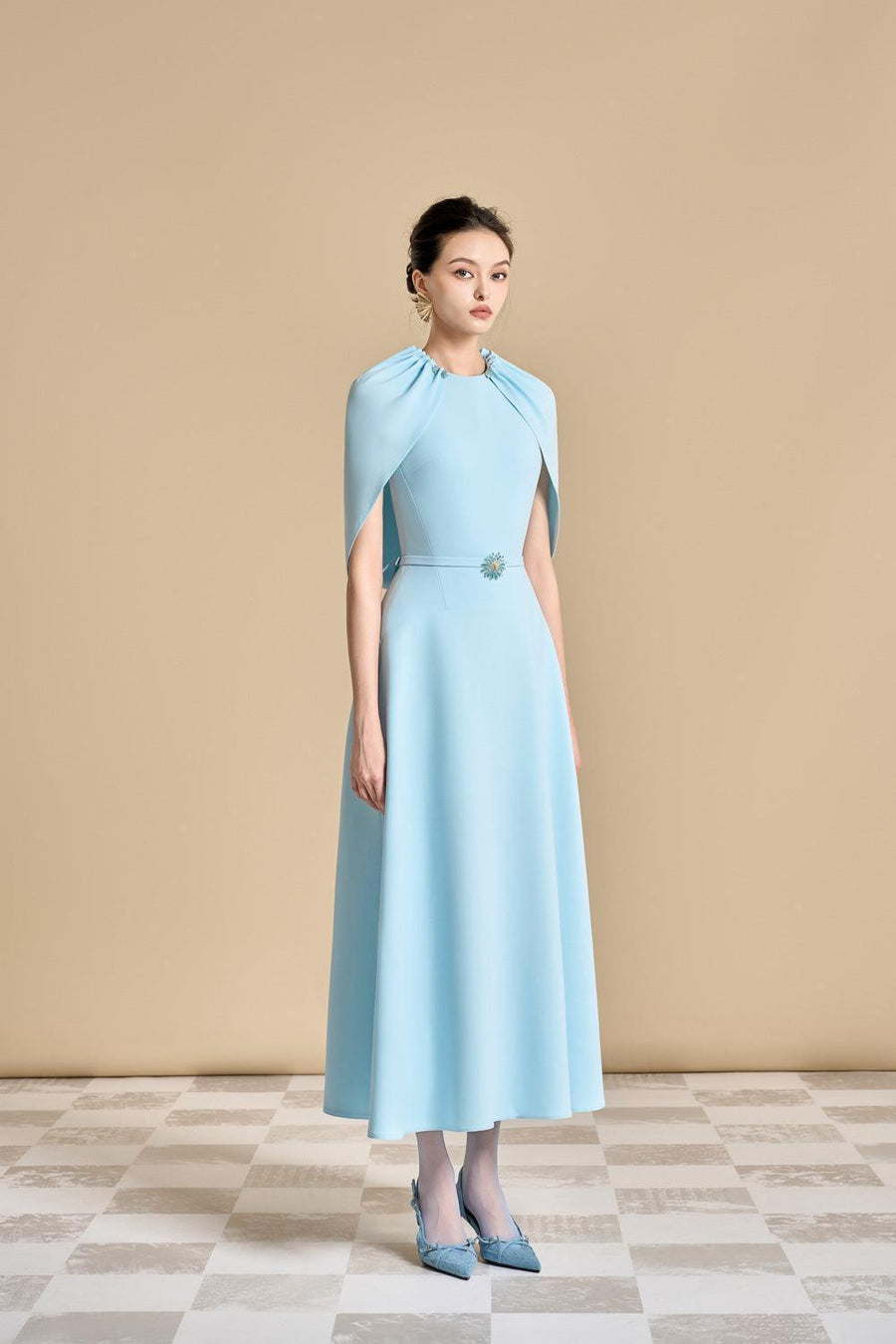 Irissy A-line Round Neck Polyester Ankle Length Dress Maxi Dress Maison des Copains
