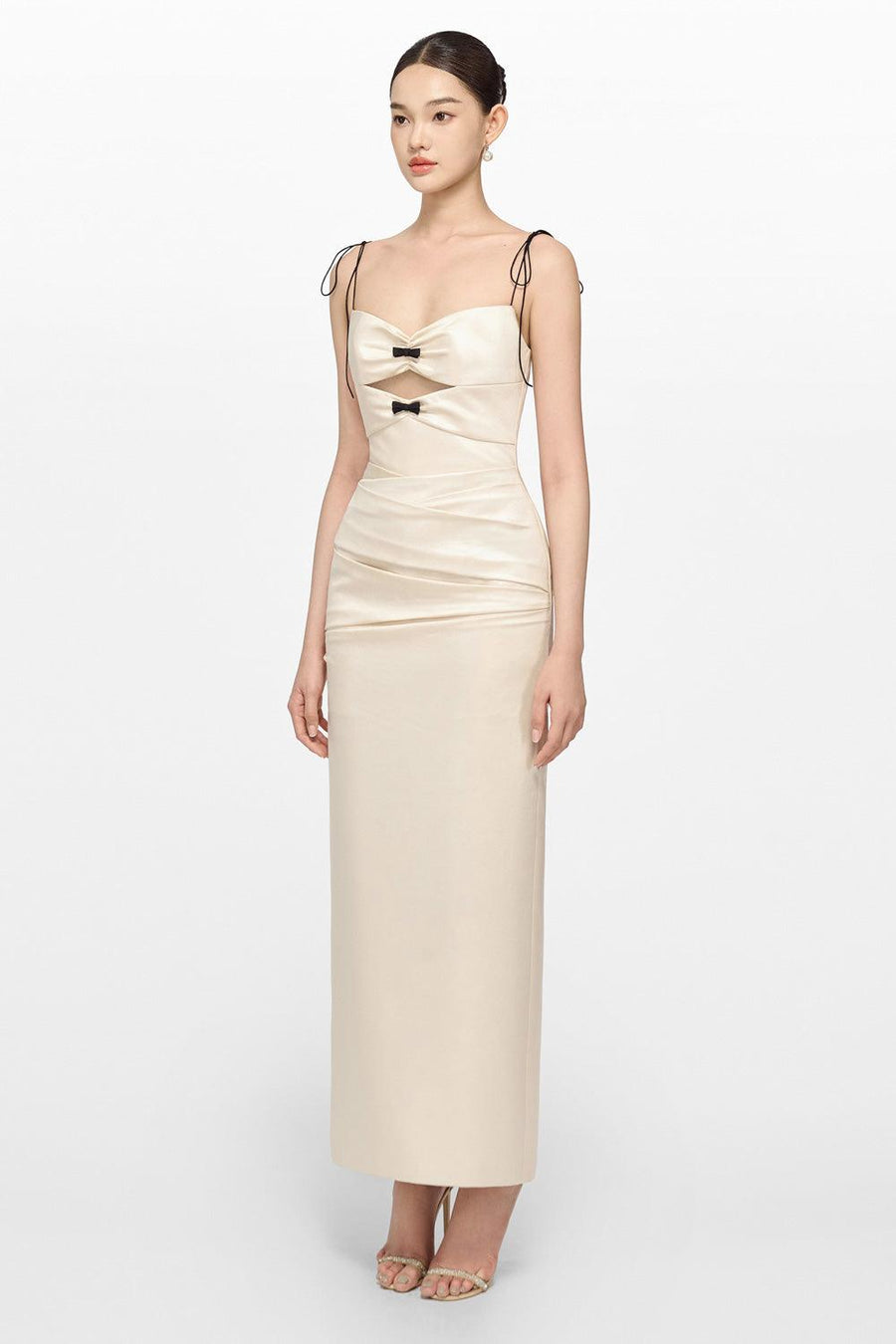 Ivory Leather Effect Dress 7