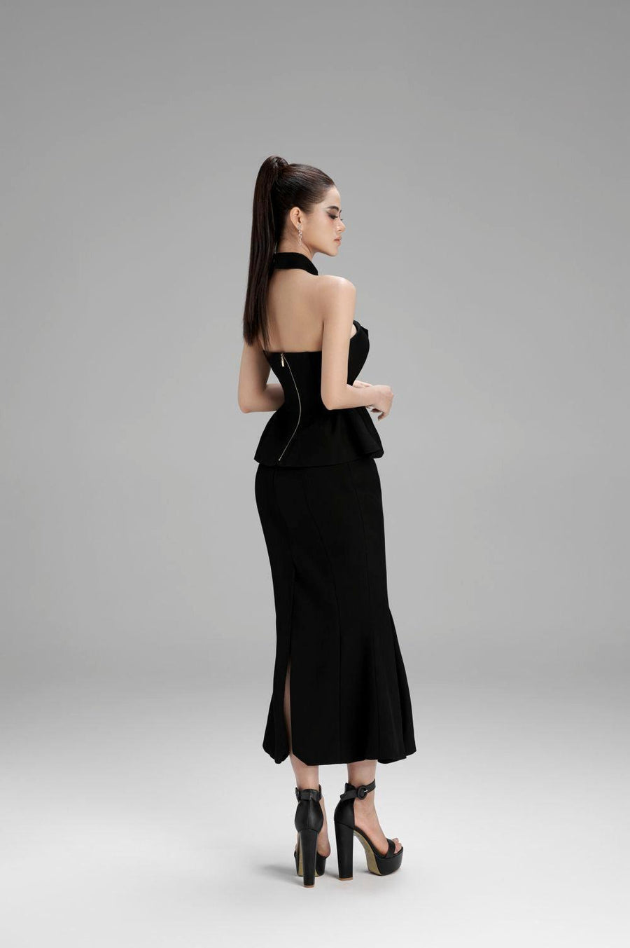 Ivy Mermaid Pleated Polycotton Midi Skirt Skirt Cordia