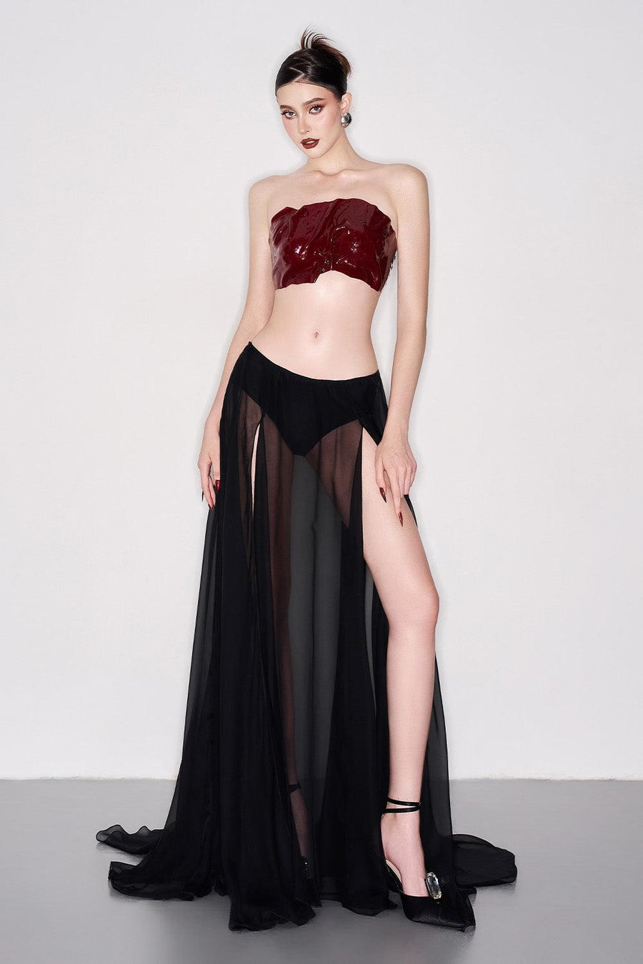 Jagger Cropped Sleeveless Crepe Top Crop Top CEM