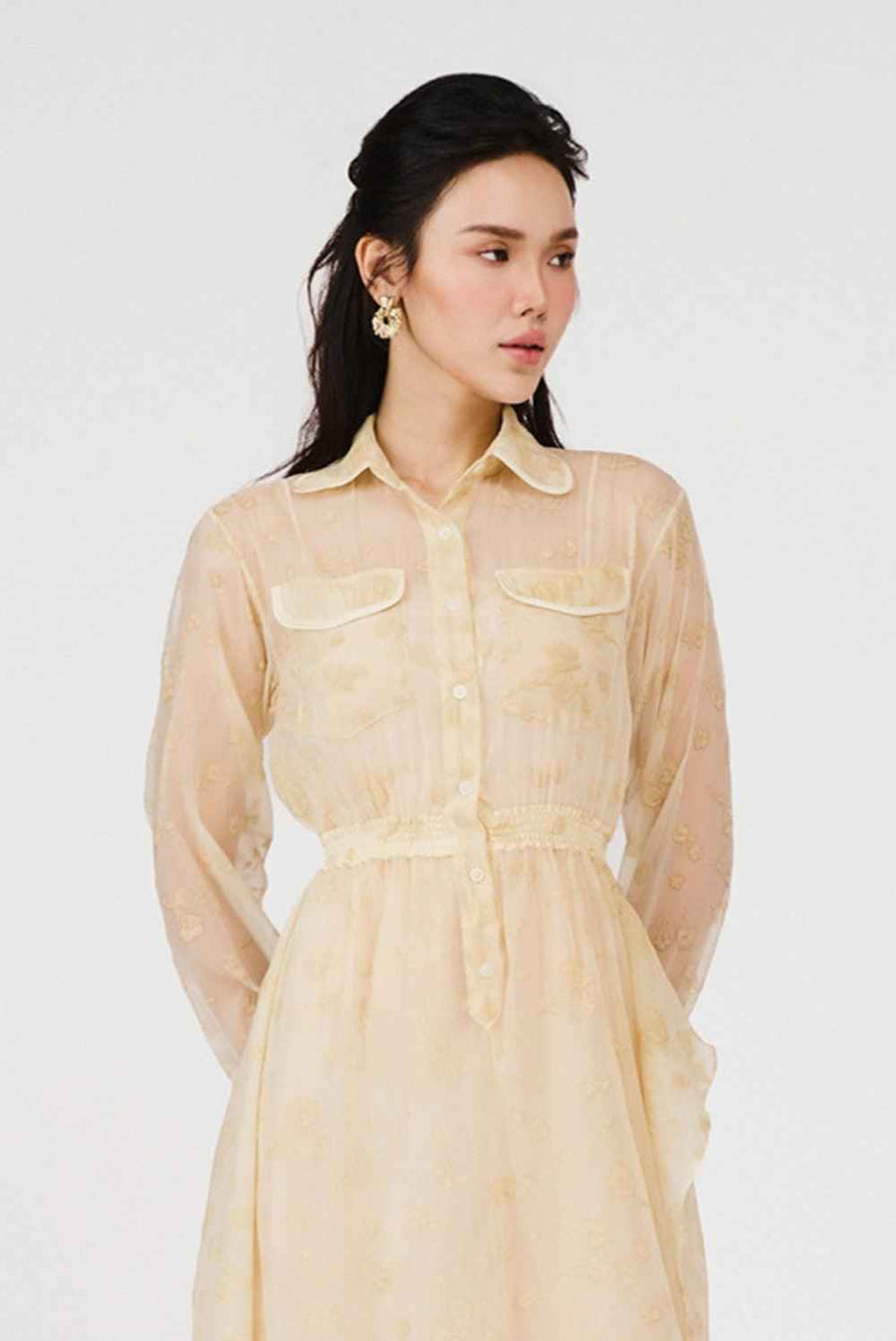 Jaliyah A-line Ruffle Layer Organza Mini Dress