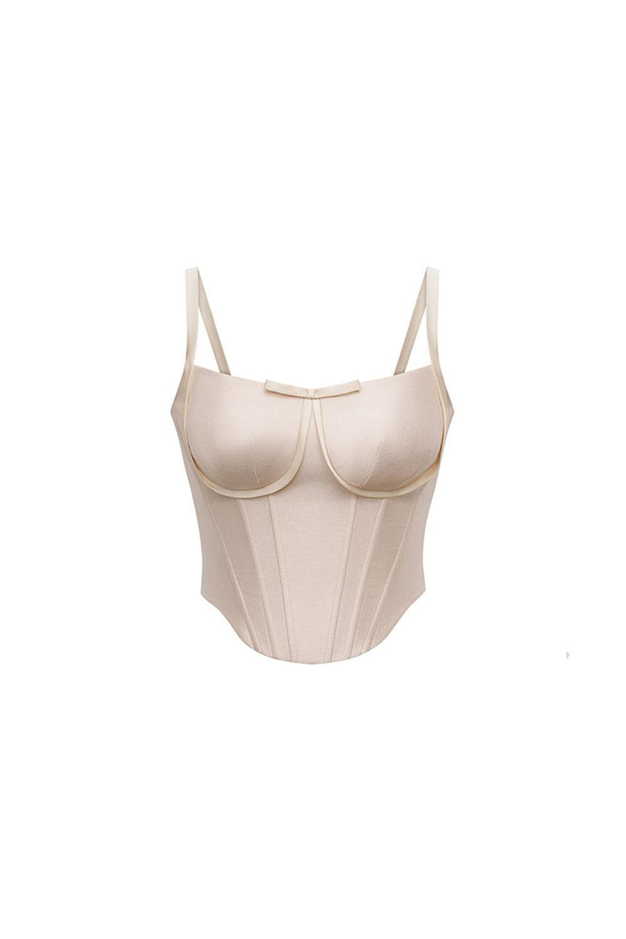 Jeanne Bodycon Sleeveless Nacre Taffeta  Crop Top 7