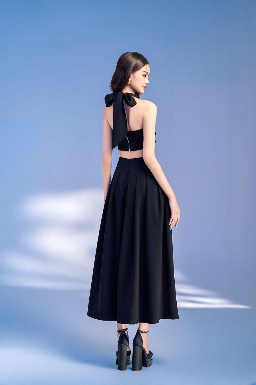 Jennie Halter Pleated Polycotton Midi Set 4