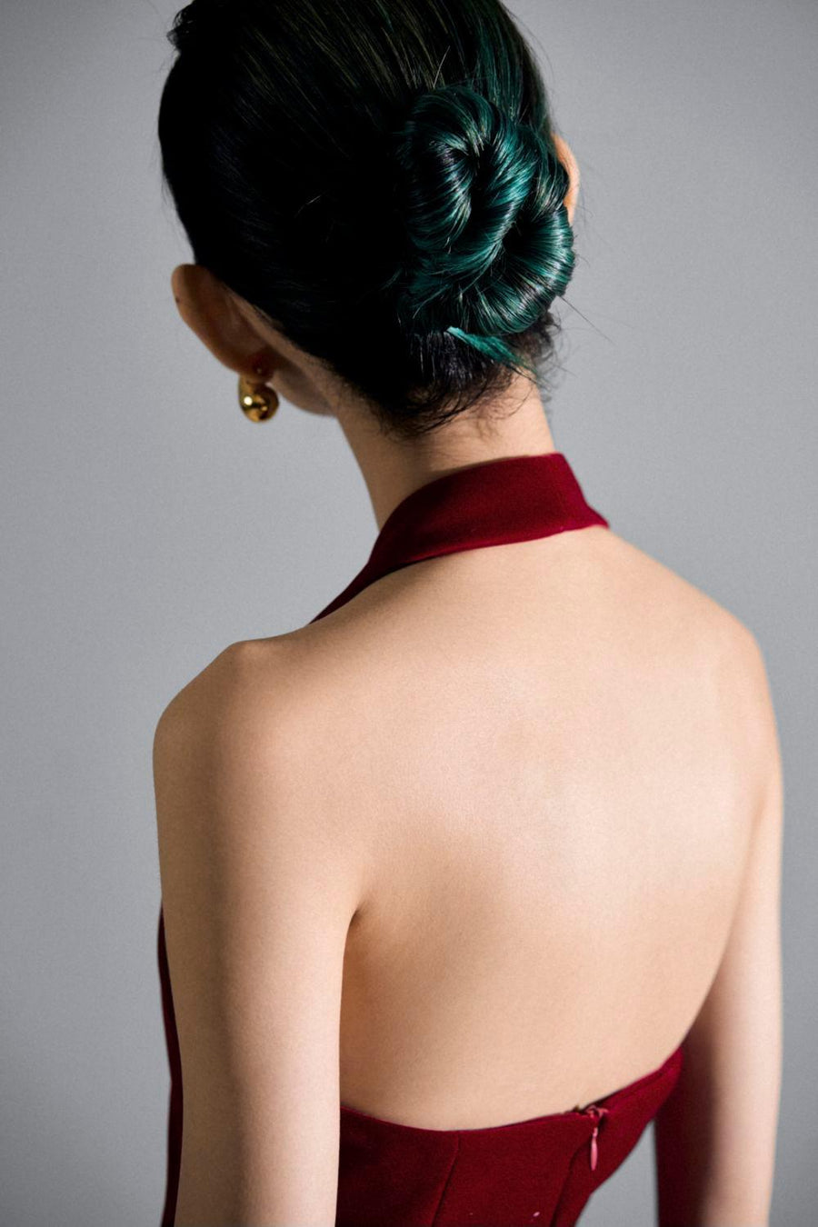 Juniper Halter Backless Velvet Mini Dress 10