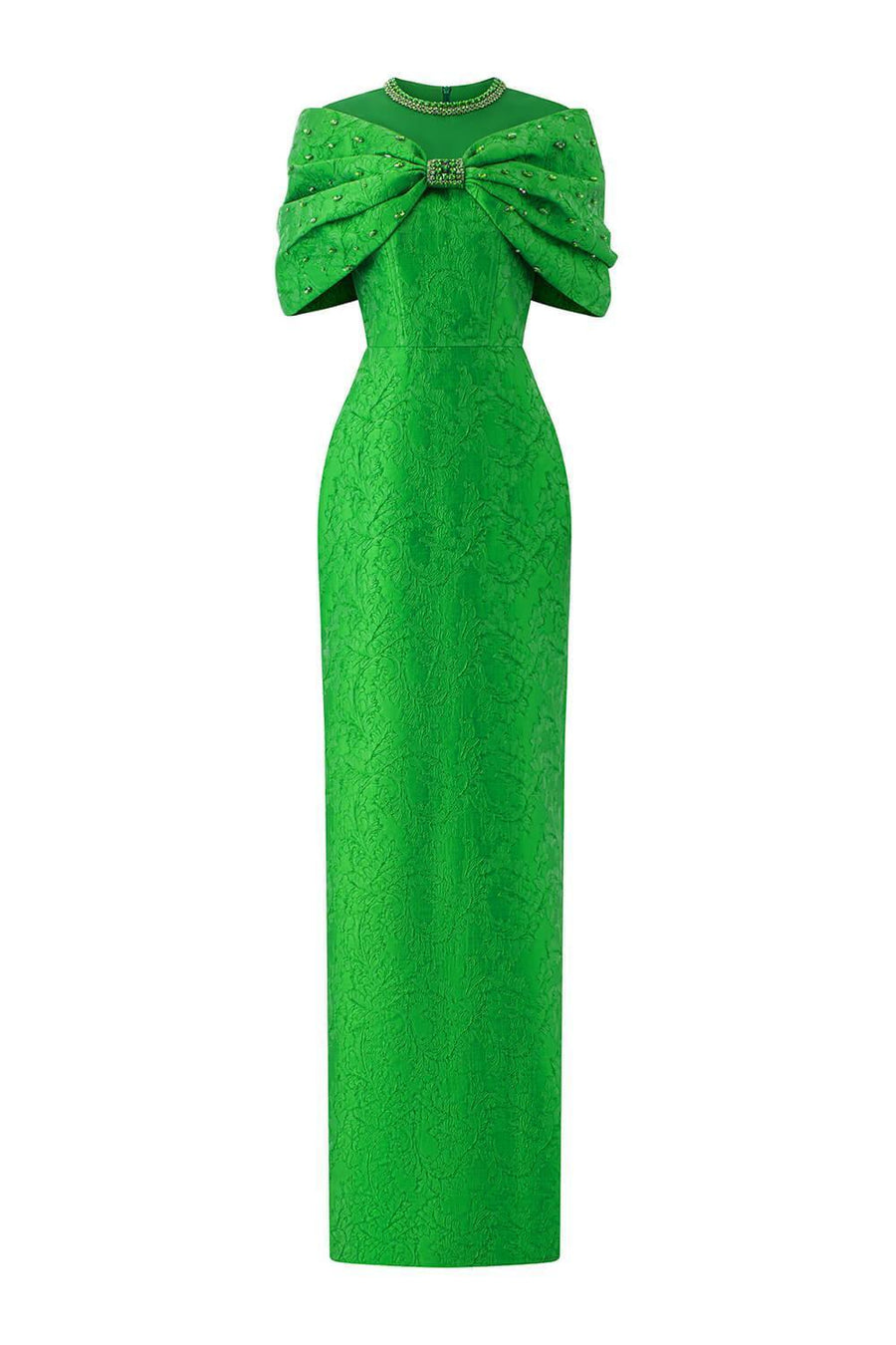 Kaleido Pegged Stone Jacquard Floor Length Dress Gown Dress I.H.F Atelier