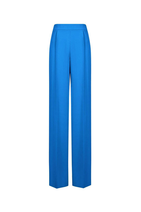 Kenya Straight Wide Leg Crepe Floor Length Pants 1