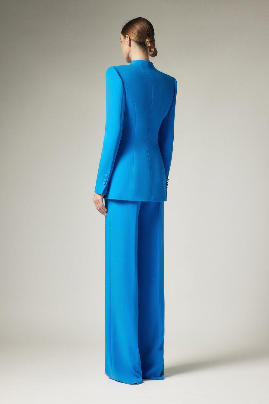 Kenya Straight Wide Leg Crepe Floor Length Pants 10