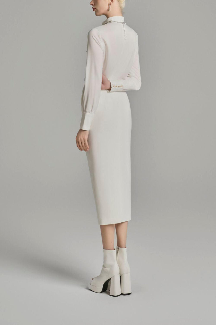 Kori Straight Cuff Sleeved Silk Top Long Sleeved Top Cordia