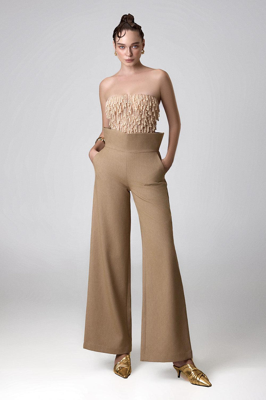 Lady Pearls Bodycon Corset Mesh Top 4