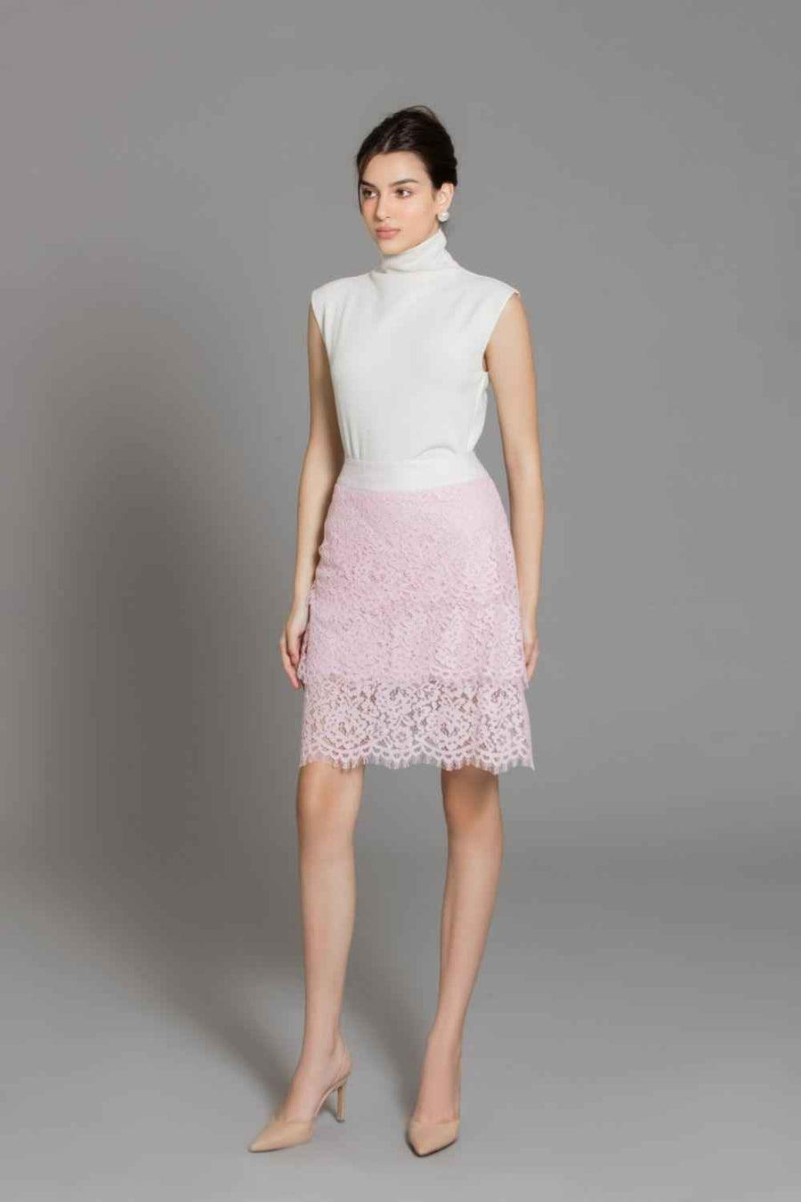 Lakelyn Bodycon Turtle Neck Knitted Fabric Top