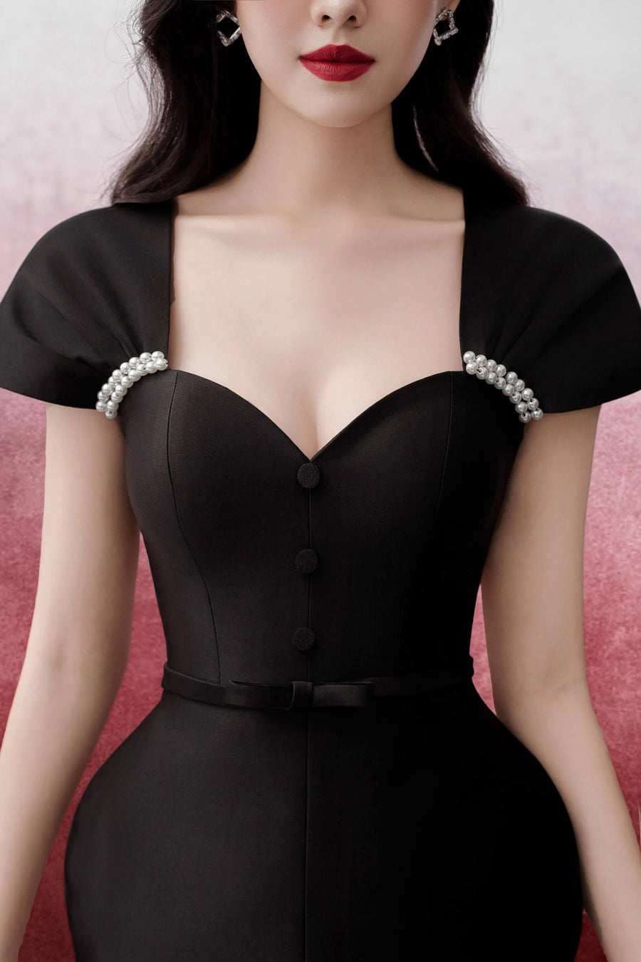 Laramie Pegged Sweetheart Neck Trerena Taffeta Midi Dress Midi Dress Delicate