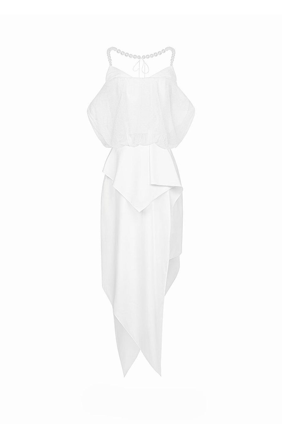 Lavie Asymmetric Layered Silk Ankle Length Skirt Skirt LaLING
