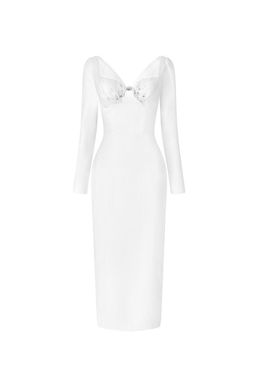 Lavish Sheath Long Sleeved Cotton Midi Dress Midi Dress Calista de Minh Thanh