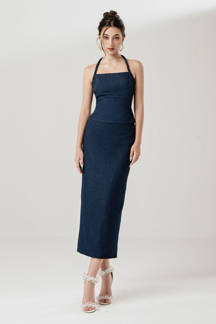 Lisa Halter Braided Denim Midi Set 7