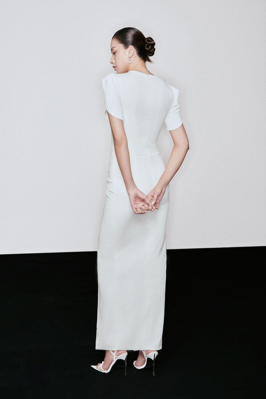 Loire Slit Tie String Cotton Spandex Ankle Length Dress Maxi Dress Larmes