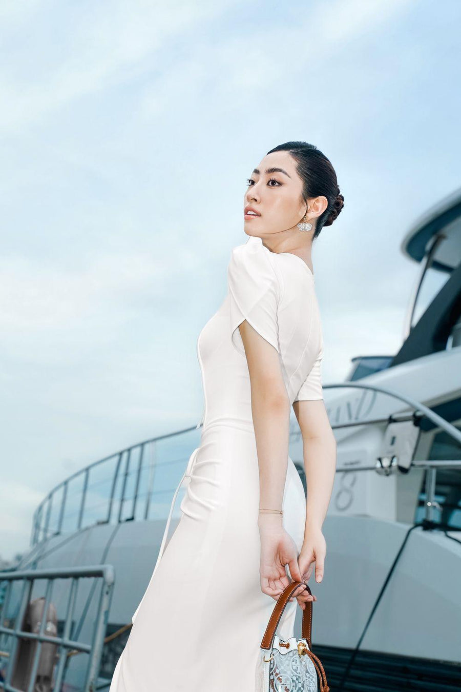 Loire Slit Tie String Cotton Spandex Ankle Length Dress Maxi Dress Larmes
