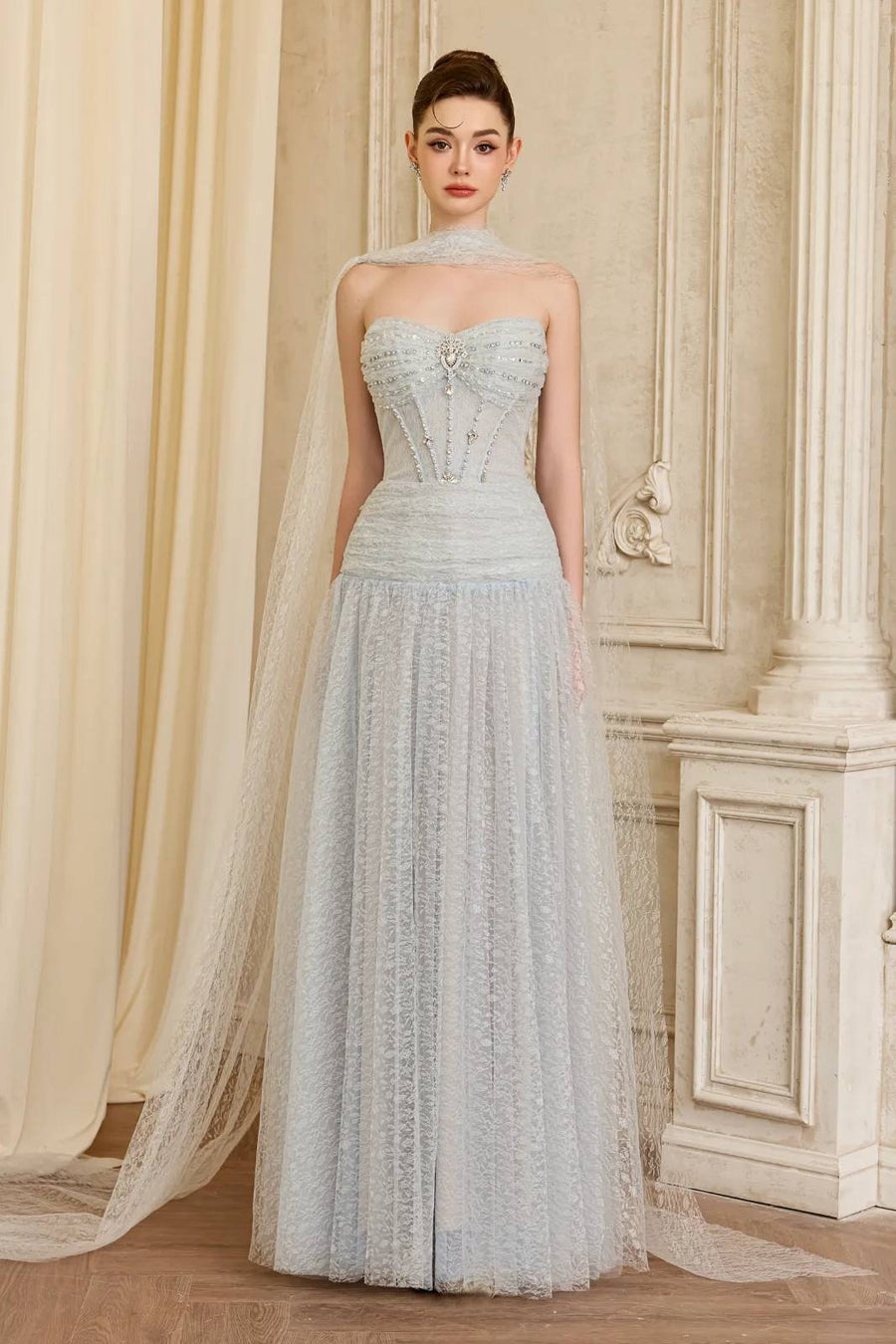 Loraine Sweetheart Neck Maxi Dress 2