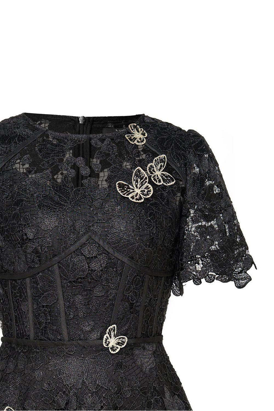 Lorraine A-line Embroidered Lace Midi Dress Midi Dress IVY moda