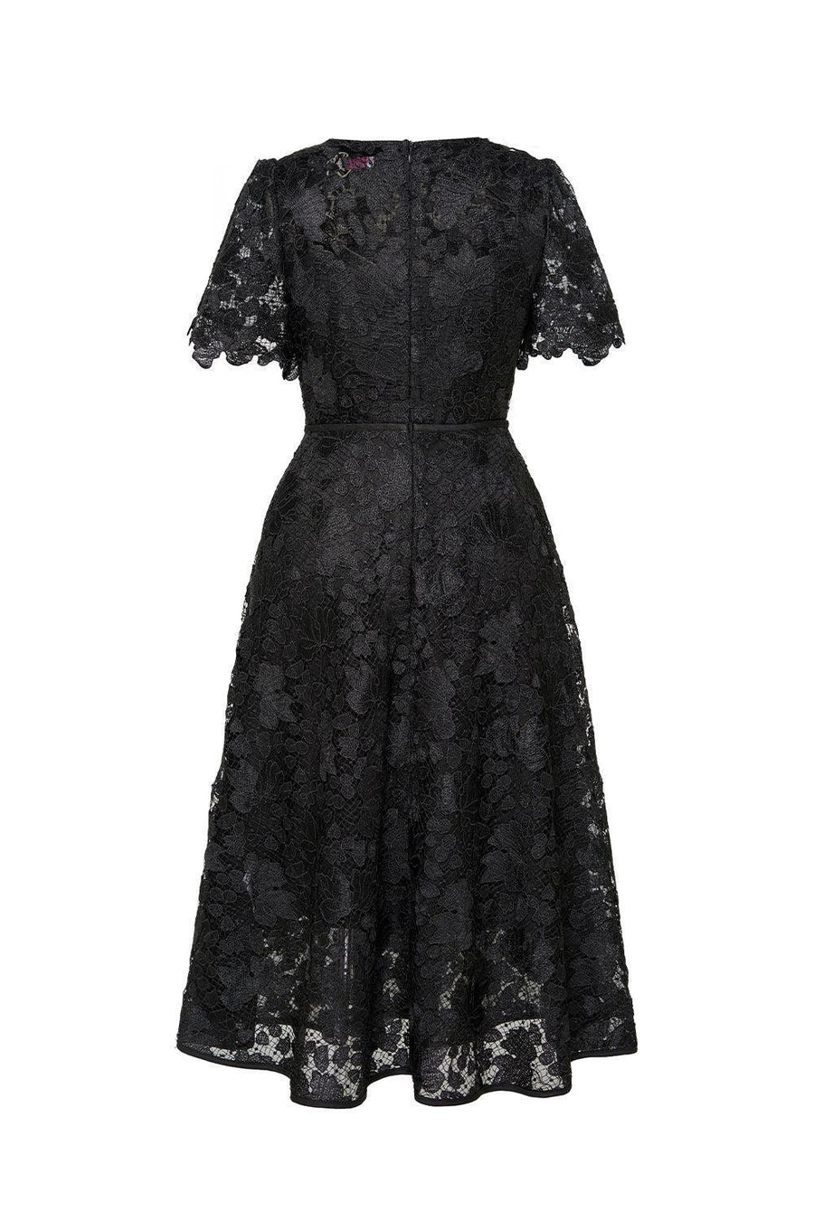 Lorraine A-line Embroidered Lace Midi Dress Midi Dress IVY moda