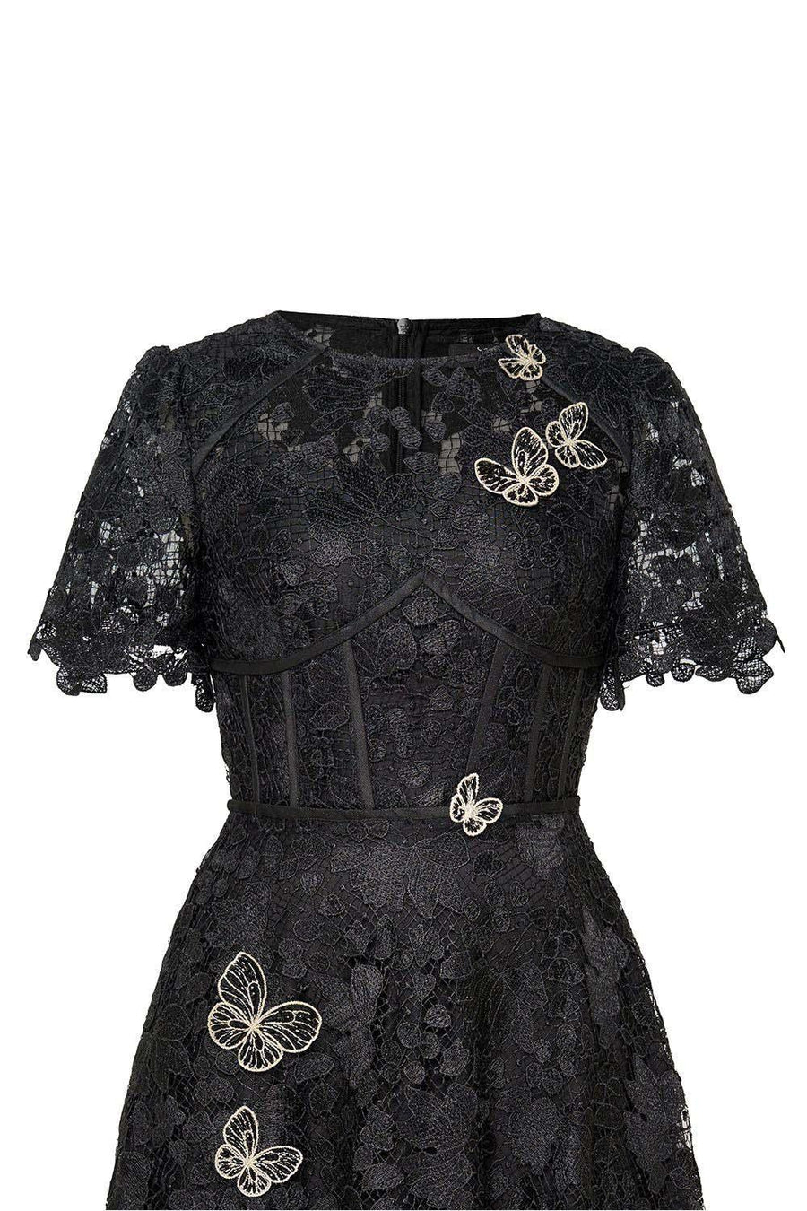 Lorraine A-line Embroidered Lace Midi Dress Midi Dress IVY moda