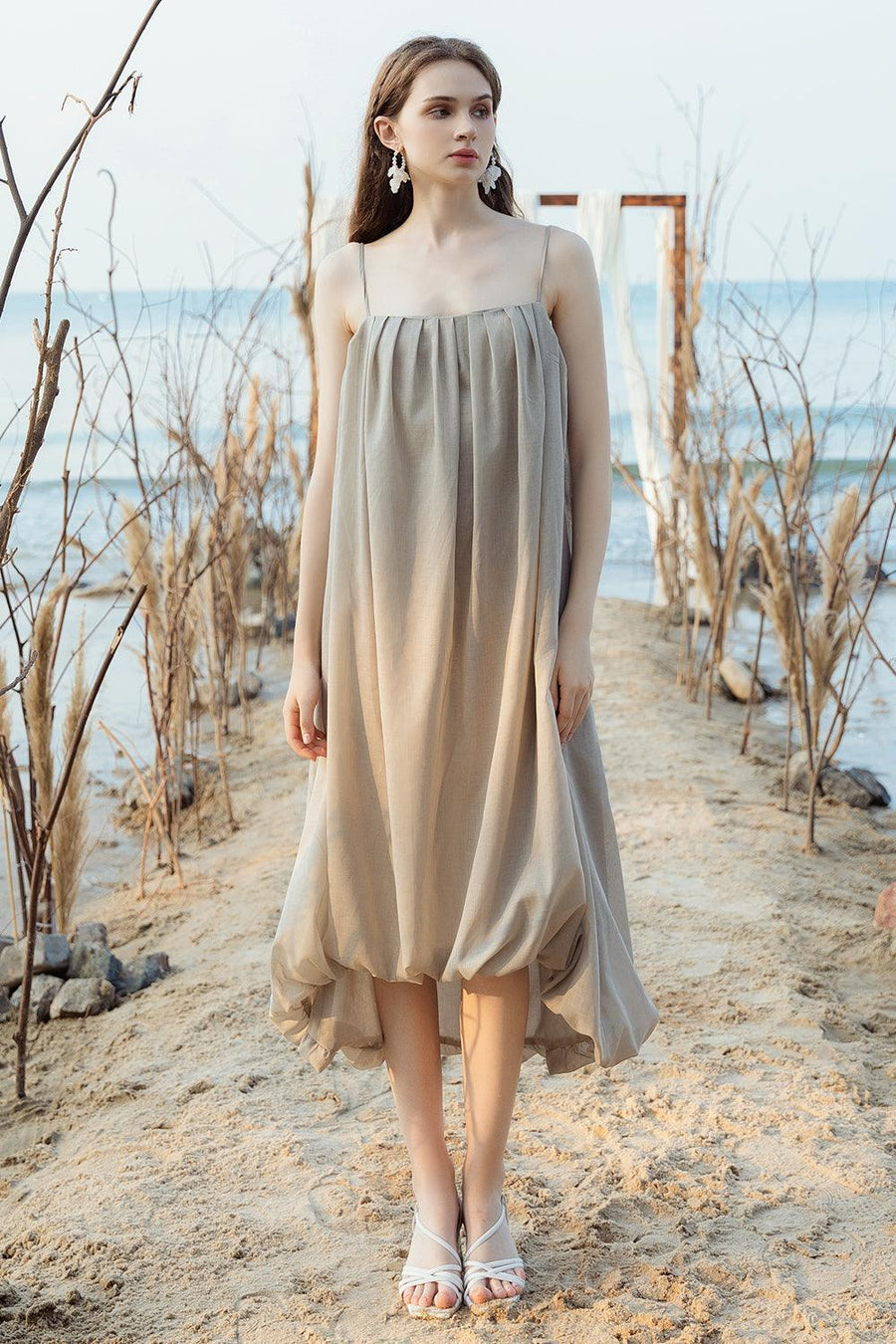 Ludi Cocoon Spaghetti Strap Kate High-low Dress Midi Dress Darling Diva