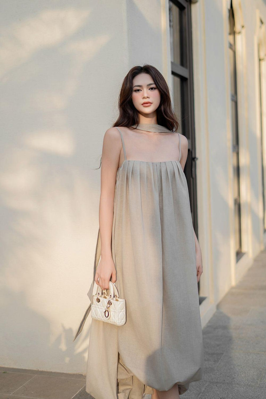 Ludi Cocoon Spaghetti Strap Kate High-low Dress Midi Dress Darling Diva