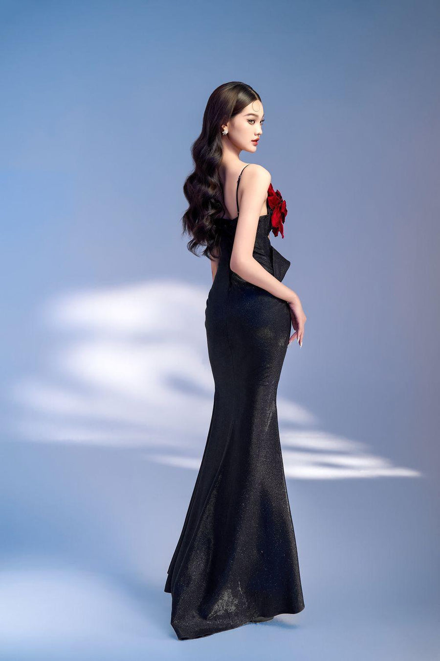 Luminous Mermaid Cut-Out Polyester Spandex Floor Length Dress 4