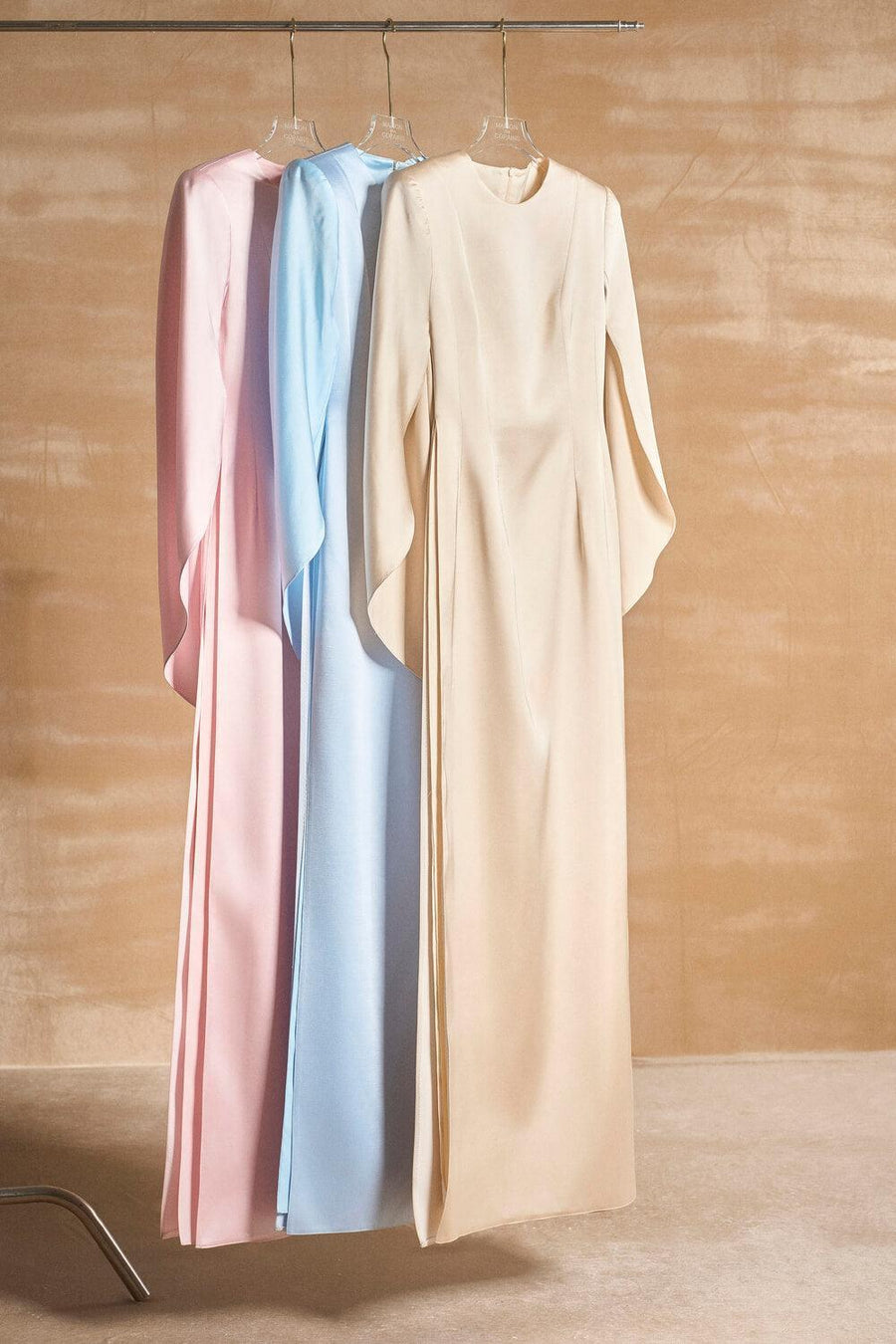 Mabill A-line Round Neck Satin Floor Length Ao Dai 8