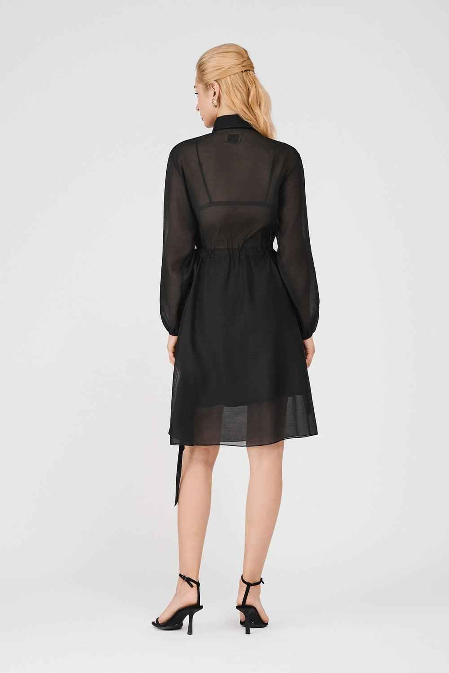 Maisie A-line See-Through Organza Midi Dress