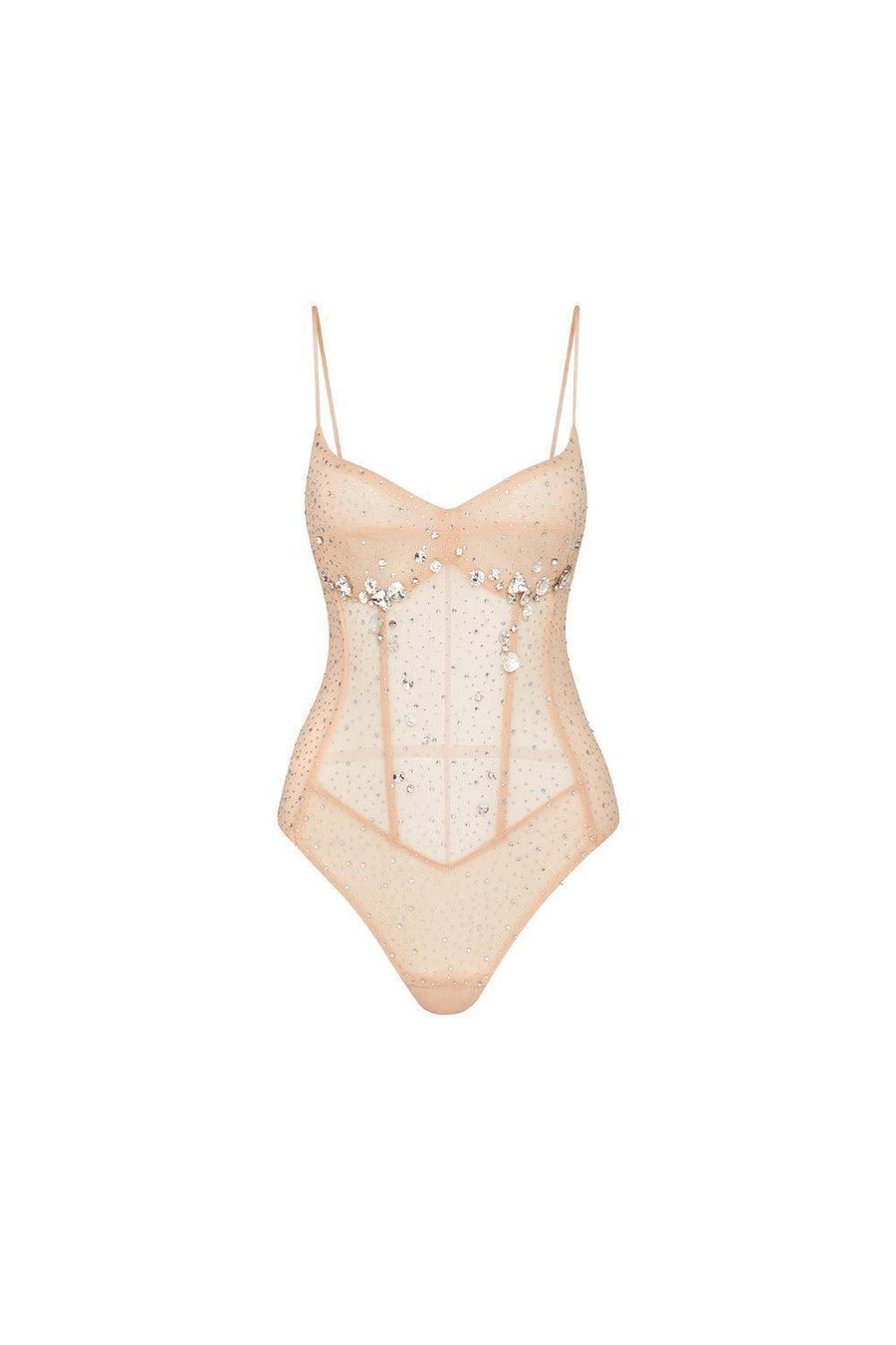 Maisie Bodycon Cami Mesh Bodysuit Bodysuit LASSY
