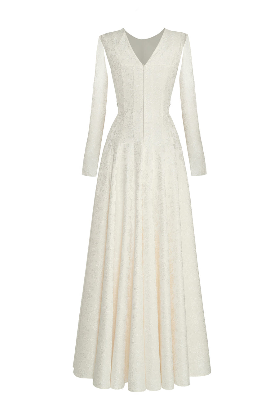 Velithia A-line Boat Neck Lace Floor Length Dress 3
