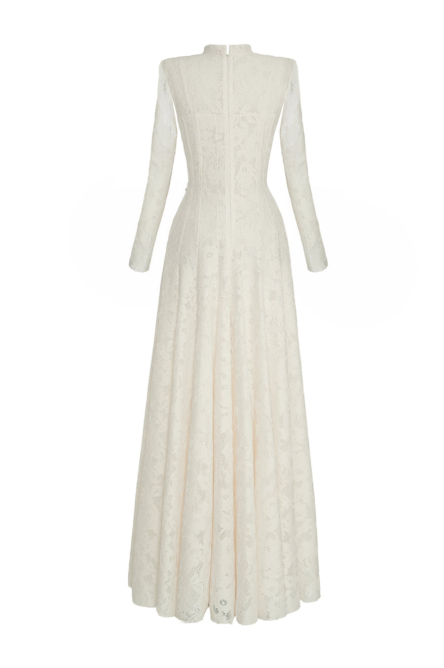 Celestine A-line Cold Shoulder Sleeved Lace Floor Length Dress 6